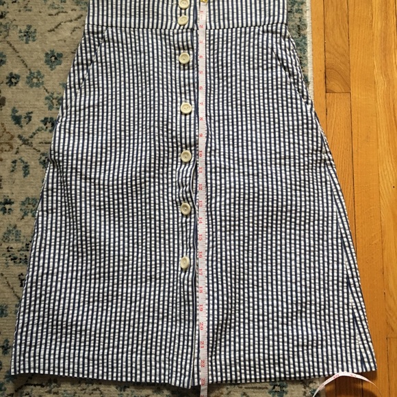 Club Monaco Stripe Cotton Skirt Sz 0 - Picture 11 of 11